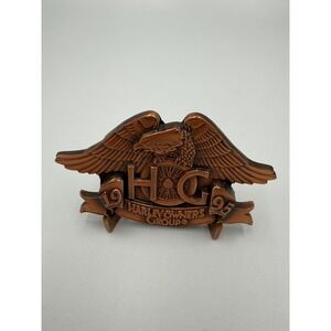 Harley-Davidson HOG 1995 Appreciation Award Plaque Bergamot Brass Tone Vintage